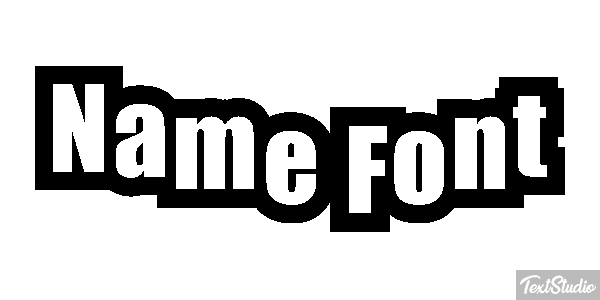 Name Font Текстовый эффект