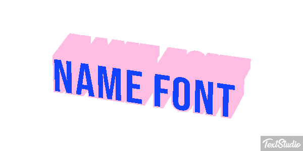Name Font Текстовый эффект