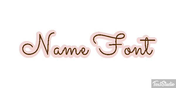 Name Font Текстовый эффект