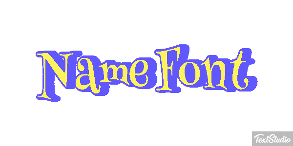 Name Font Текстовый эффект