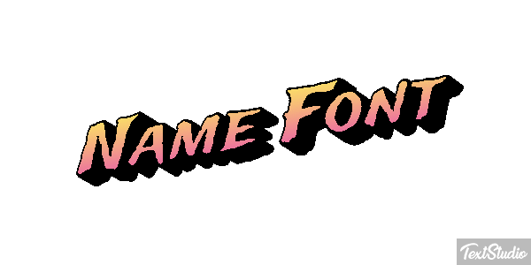 Name Font Текстовый эффект
