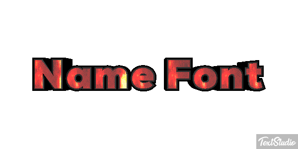 Name Font Текстовый эффект