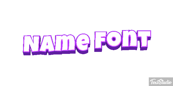 Name Font Текстовый эффект