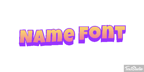 Name Font Текстовый эффект