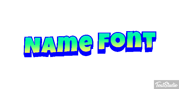 Name Font Текстовый эффект