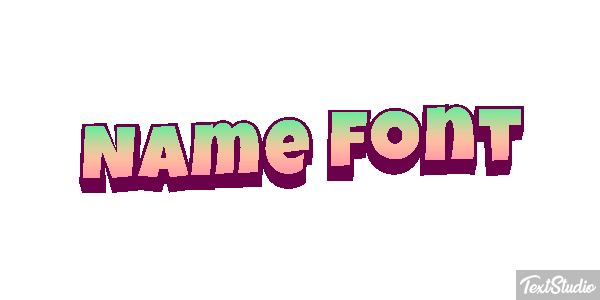 Name Font Текстовый эффект