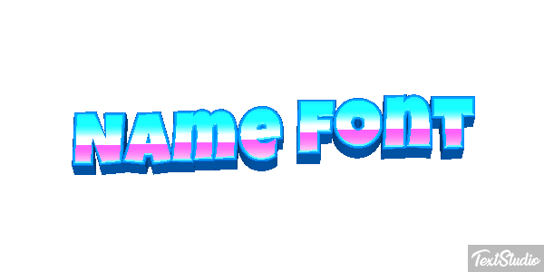 Name Font Текстовый эффект