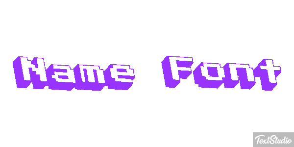 Name Font Текстовый эффект
