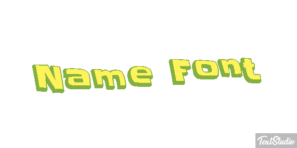 Name Font Текстовый эффект