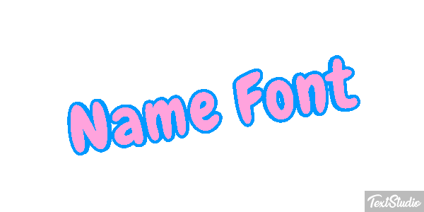 Name Font Текстовый эффект