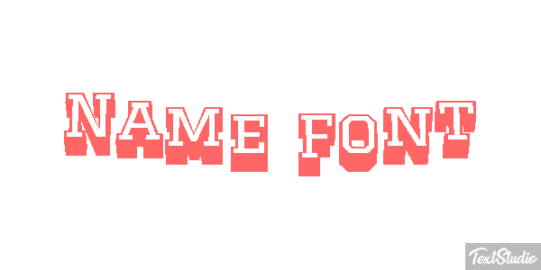 Name Font Текстовый эффект