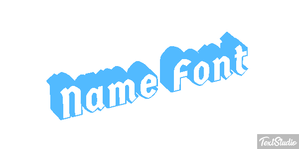 Name Font Текстовый эффект