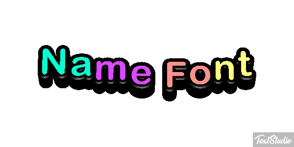 Name Font Текстовый эффект