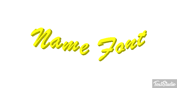 Name Font Текстовый эффект