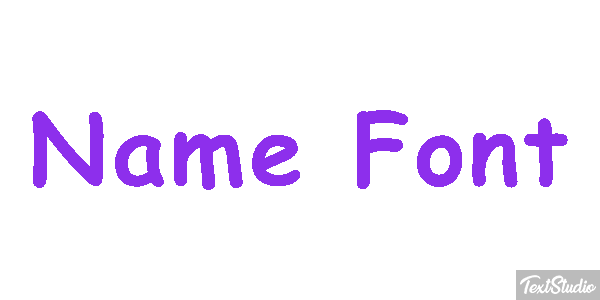 Name Font Текстовый эффект