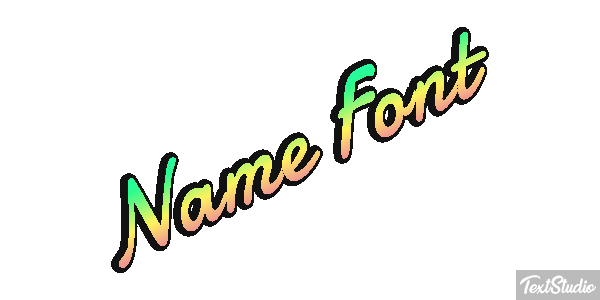 Name Font Текстовый эффект