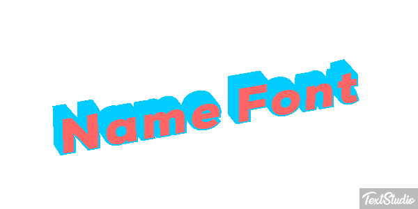 Name Font Текстовый эффект