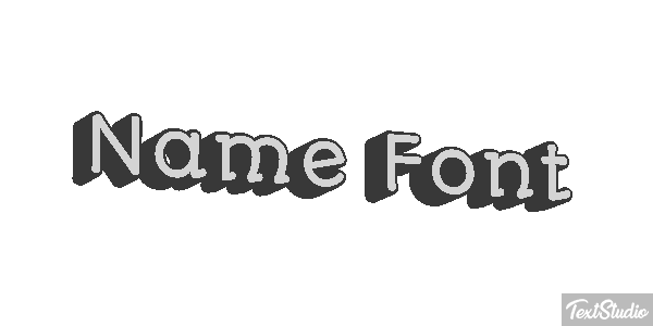 Name Font Текстовый эффект