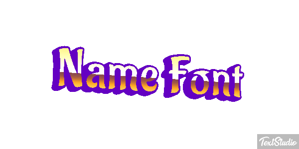 Name Font Текстовый эффект