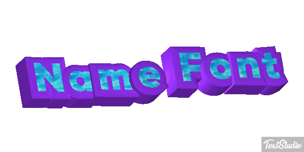 Name Font Текстовый эффект