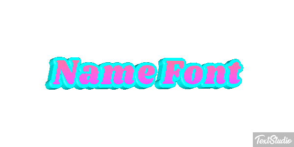 Name Font Текстовый эффект