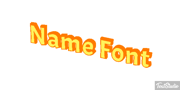 Name Font Текстовый эффект