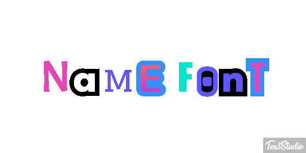 Name Font Текстовый эффект