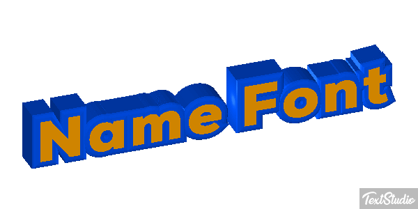 Name Font Текстовый эффект