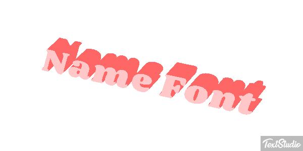 Name Font Текстовый эффект