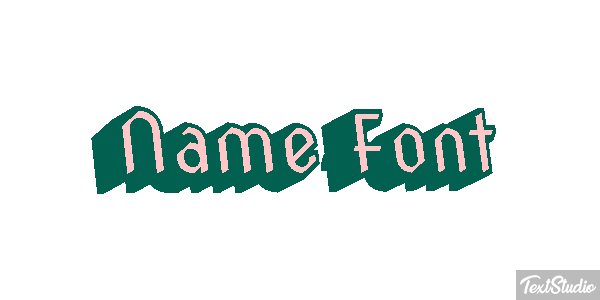 Name Font Текстовый эффект
