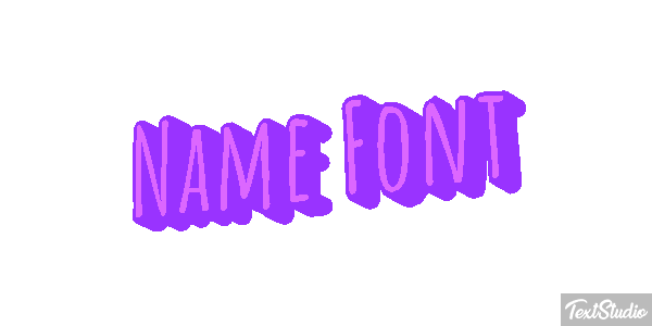 Name Font Текстовый эффект