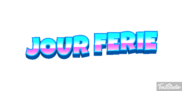JOUR FÉRIÉ Effetto testo