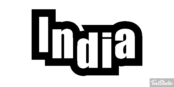 India Text effect