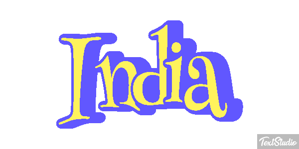 India Text effect