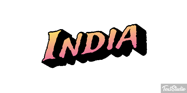 India Text effect