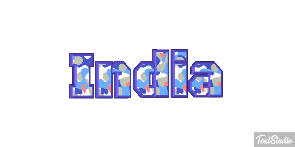 India Text effect