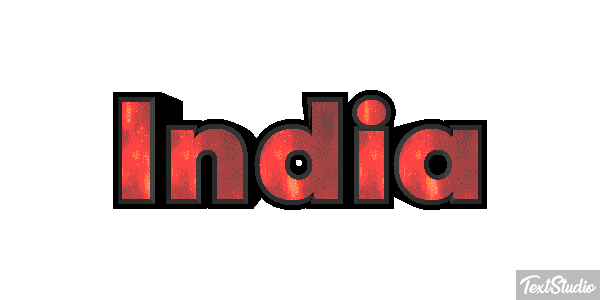 India Text effect