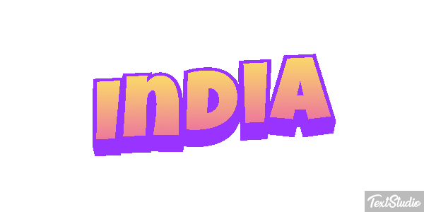 India Text effect