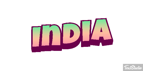 India Text effect