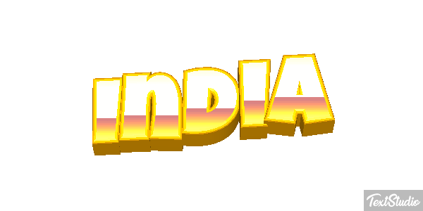 India Text effect