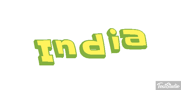 India Text effect