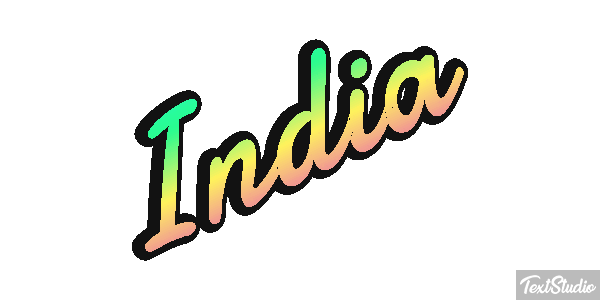 India Text effect