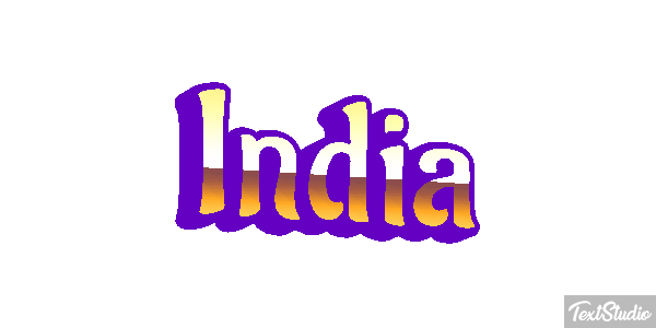 India Text effect