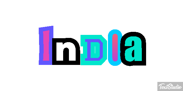 India Text effect