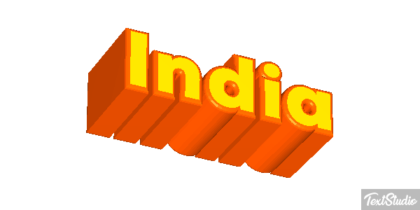India Text effect