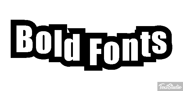 Bold Fonts Text effect