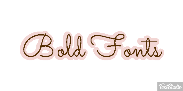 Bold Fonts Text effect