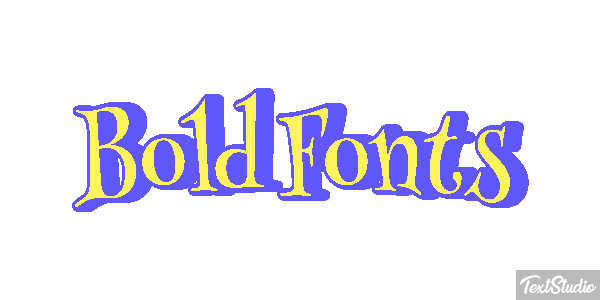 Bold Fonts Text effect