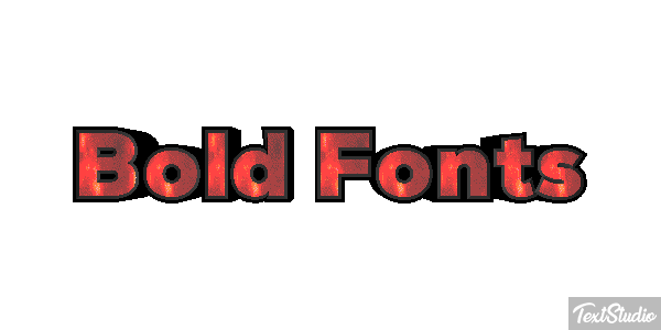 Bold Fonts Text effect