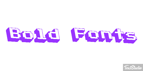 Bold Fonts Text effect
